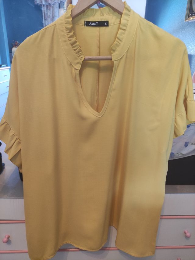 Blusa de manga corta mujer