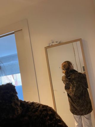 Abrigo corto de mujer animal print