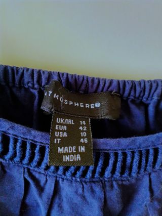 Blusa volante azul marino