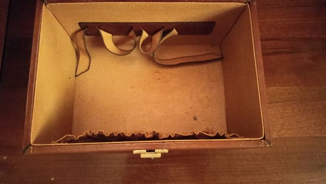 Beauty case vintage vera pelle