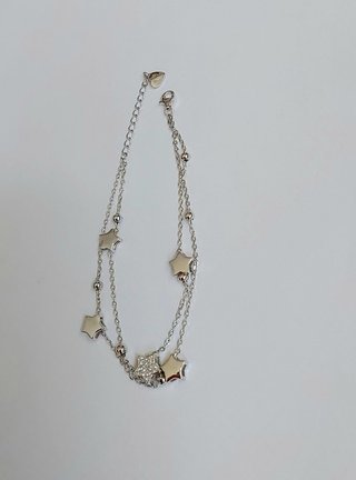 Pulsera de plata Doble Estrellada