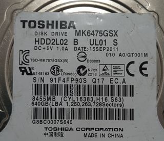 Disco Duro TOSHIBA