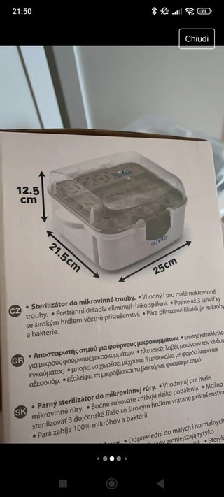 Sterilizzatore microonde nuvita