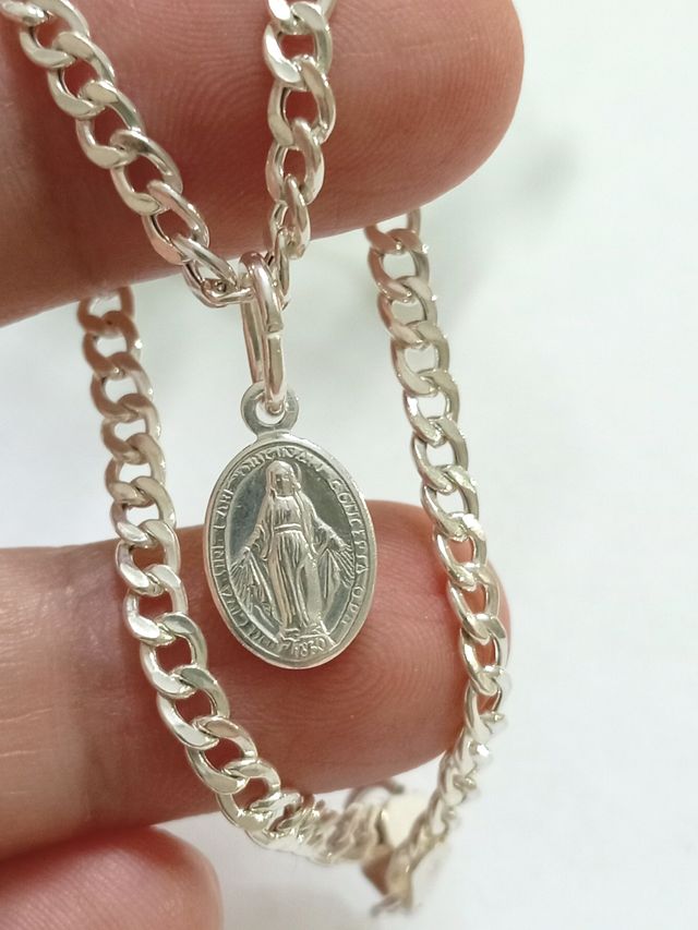 Pulsera Virgen Milagrosa De Plata De Ley 925