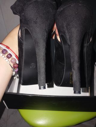 Zapatos tacón negro mujer