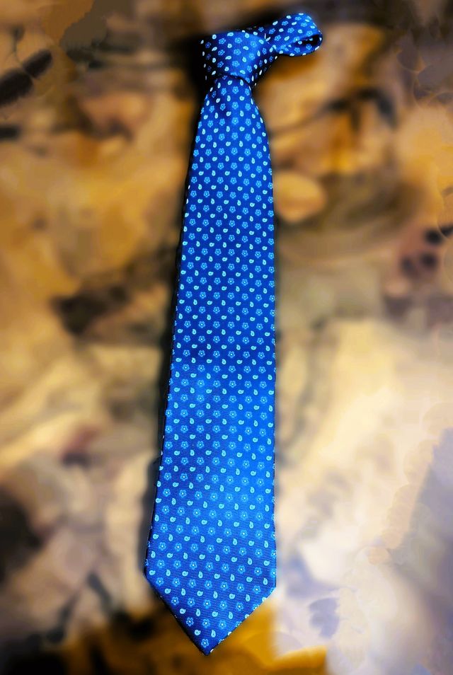 Cravatta HOLLIDAY & BROWN® BLU e GIALLO Fiori Cash