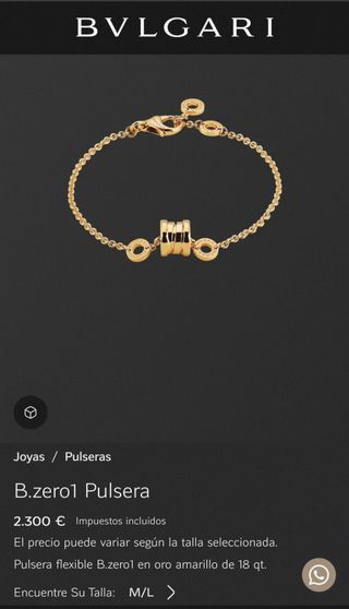 Pulsera oro Bulgari b.zero1