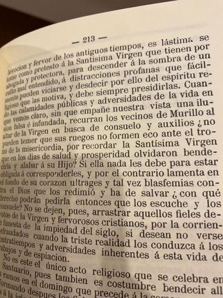 SANTISIMA VIRGEN libro Religioso Antiguo
