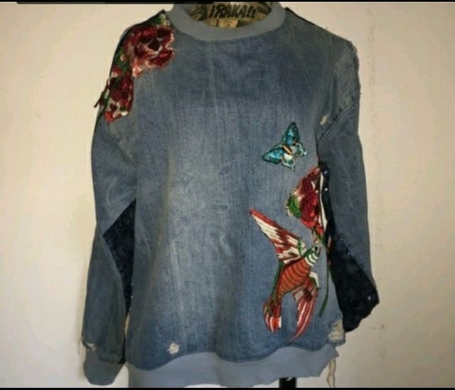 Sudadera vaquera customizada 