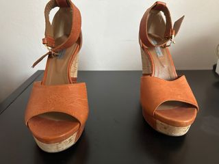 Sandali VIC n. 36 in Pelle con Zeppa in Sughero