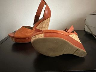 Sandali VIC n. 36 in Pelle con Zeppa in Sughero
