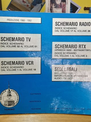 LOTTO 10 VOLUMI + IND. SCHEMARIO TV VINTAGE