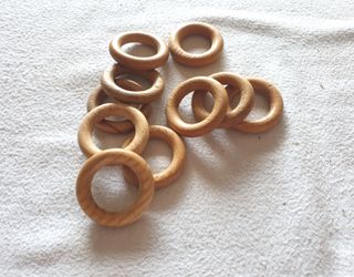 SET 10 anello legno bastone strip tendaggi D.20-34