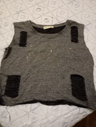 Lote 4 camisetas crop top 