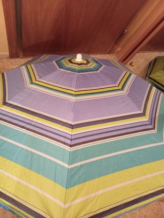 Sombrilla de playa con filtro solar