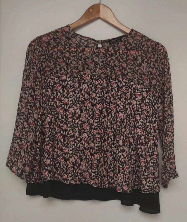 Blusa media manga Bershka 