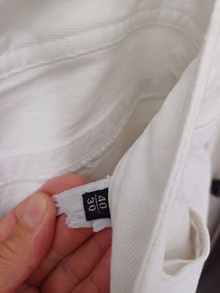 Pantalón blanco de massimo dutti