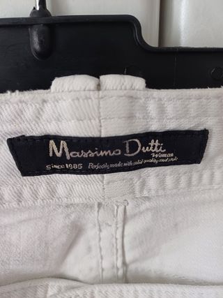 Pantalón blanco de massimo dutti