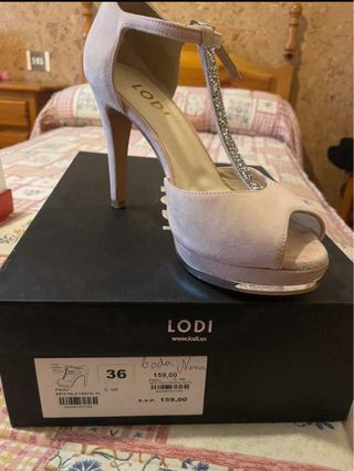 Zapatos novia rosa palo