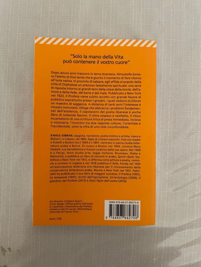 Libro “Il profeta” Kahlil Gibran