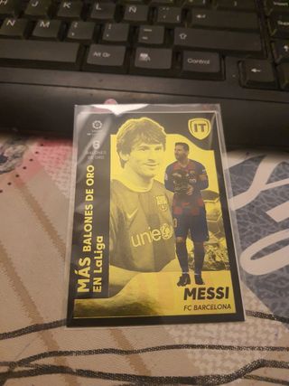 Cromos de messi con el barcelona panini