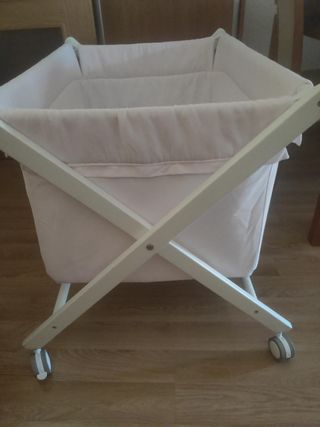 Minicuna Rosa Plegable 
