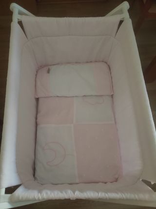 Minicuna Rosa Plegable 