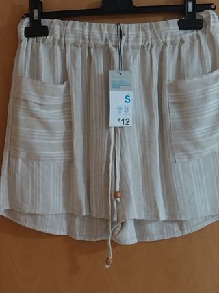 Pantal9n corto lino. Talla S