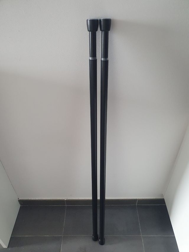 Pack 2x Riel de cortina, barra telescópica (2)