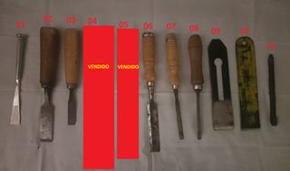 Formones de diferentes formas/tamaños a 10€