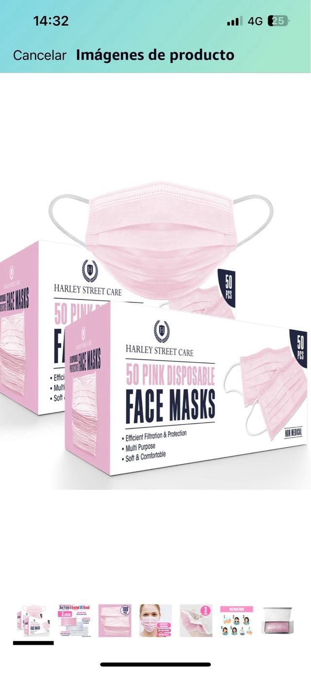 Mascarillas quirugicas rosas sanidad 