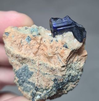 Minerali Collezione Azzurrite Cristallo Marocco