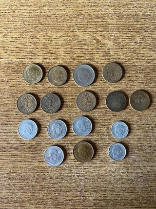 Moneda de 1 25 y 50 pesetas de Franco