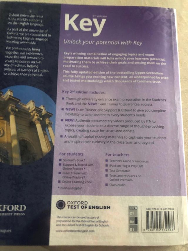 Libros Ingles Key 2° Bachillerato