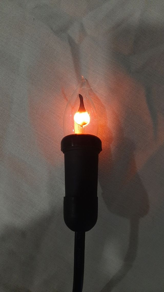 bombilla efecto fuego