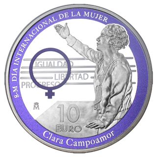 España 2022 moneda plata 10€ Clara Campoamor