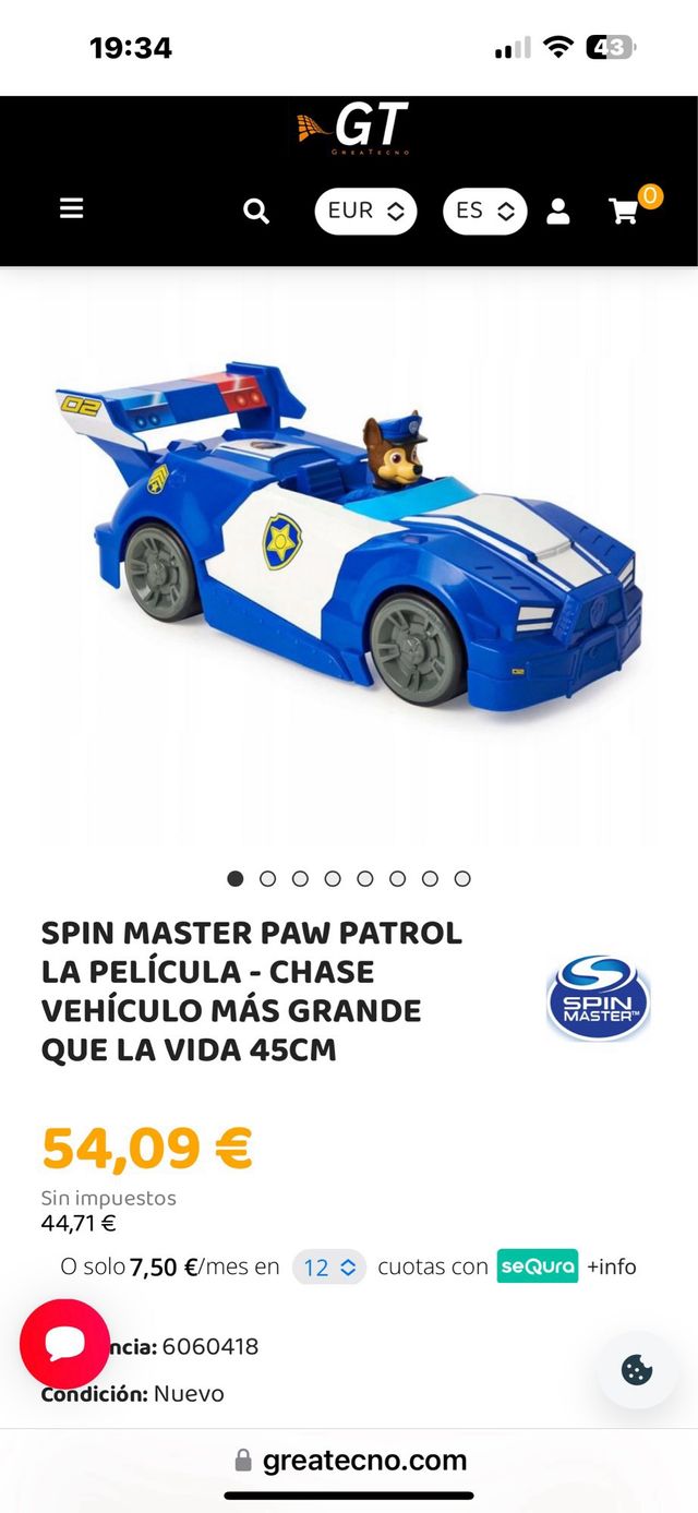 Coche Paw Patrol