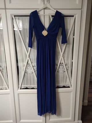 SÓLO 10 euros Vestido largo fiesta azul