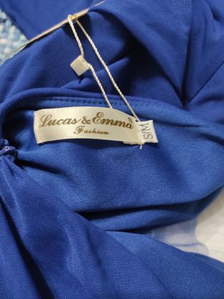 SÓLO 10 euros Vestido largo fiesta azul