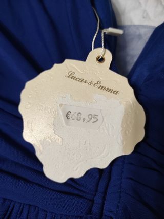 SÓLO 10 euros Vestido largo fiesta azul