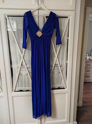 SÓLO 10 euros Vestido largo fiesta azul