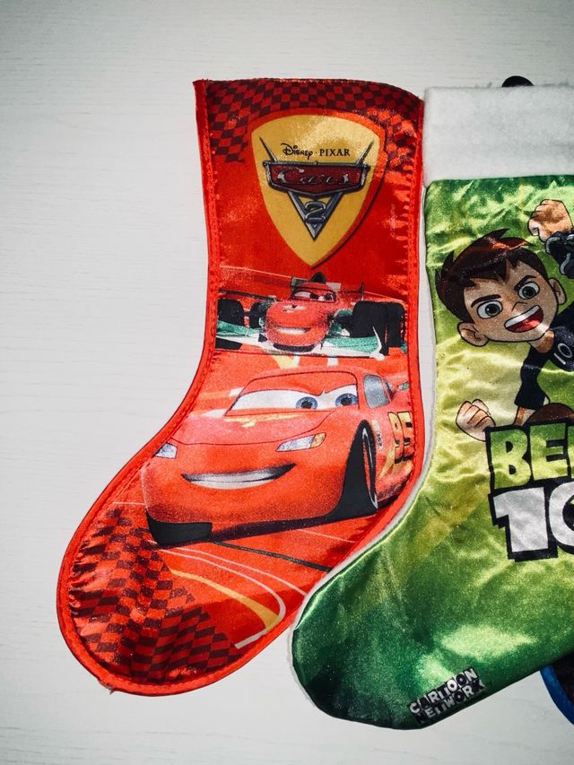 Lotto 3 Calze Befana Disney Cars Ben10 Spiderman