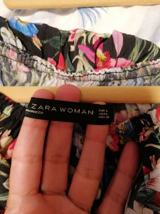 Zara Camisa Volante Flores