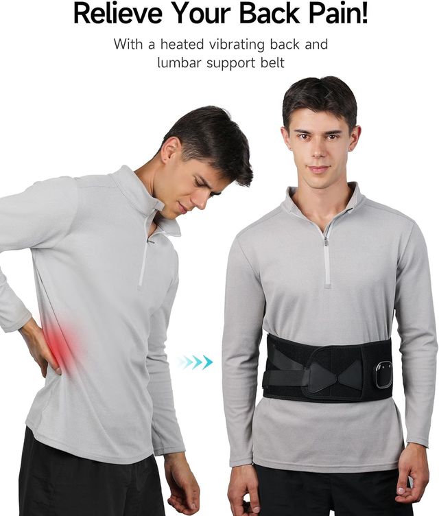 Cojín térmico inalámbrico, masajeador para espalda