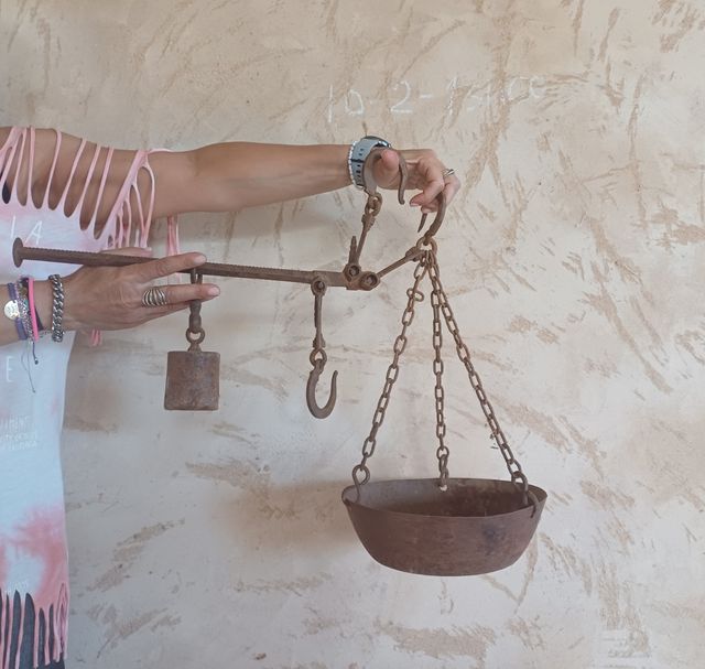 Báscula romana antigua