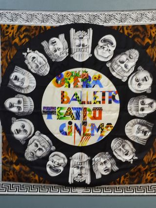 Foulard seta Gianni Versace 1991 Opera balletto 