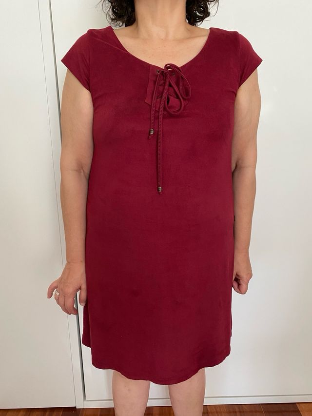Vestido midi de antelina