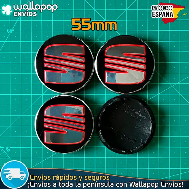 X4 Tapacubos Sea 55mm Emblemas Tapas Bujes Llantas
