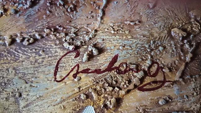 Lamina pintura en relieve