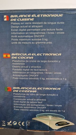 Báscula alimentos 